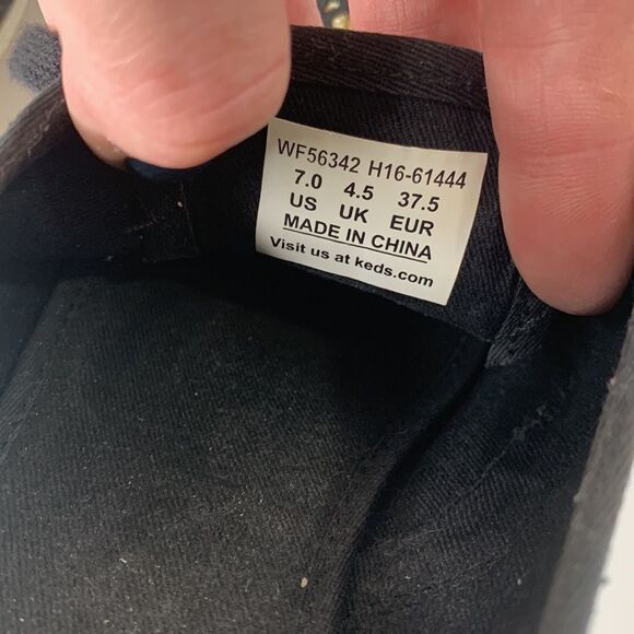 Keds by Kate Spade black woven gold glitter sneakers - Picture 9 of 10